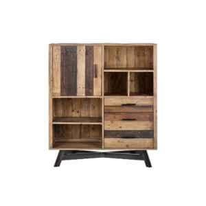 The Attic 120x40x140cm Recycled Wood Natural Retro Multi Bookshelf, KL-1856