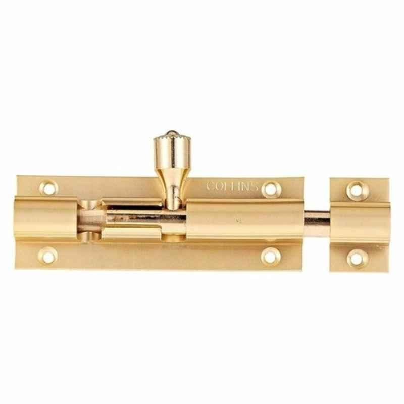 Collins 4 inch x 10mm Gold Tower Bolt, 4x-10mm-PG-GP