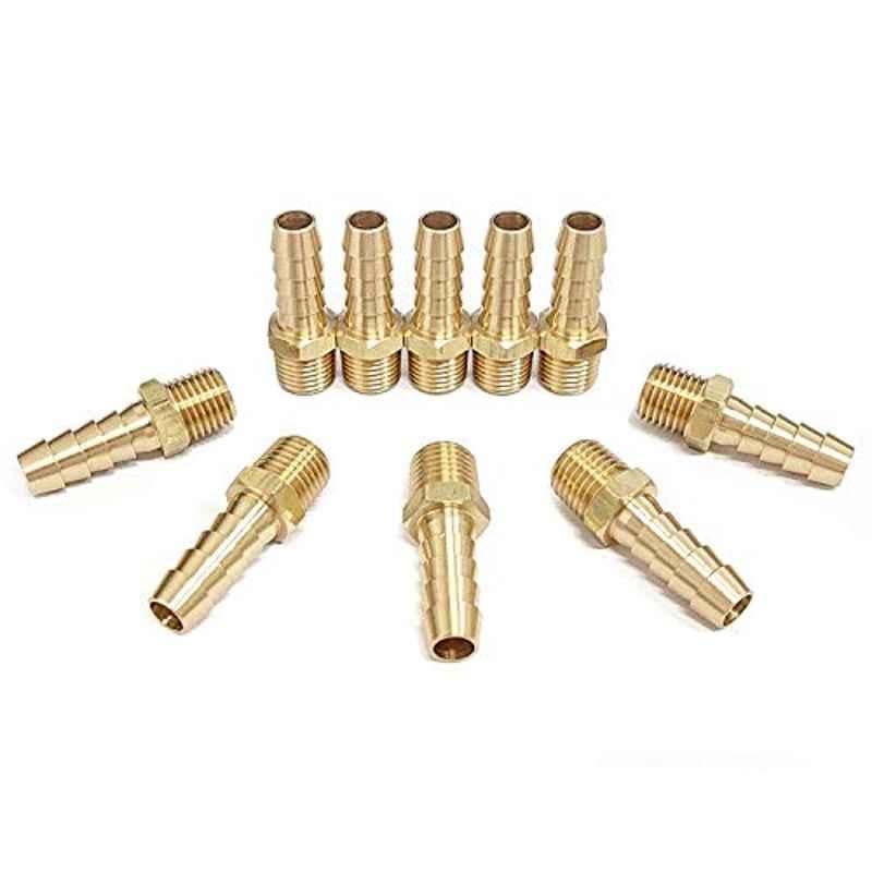 3/8x1/4 inch Brass Hose Adapter (Pack of 10)