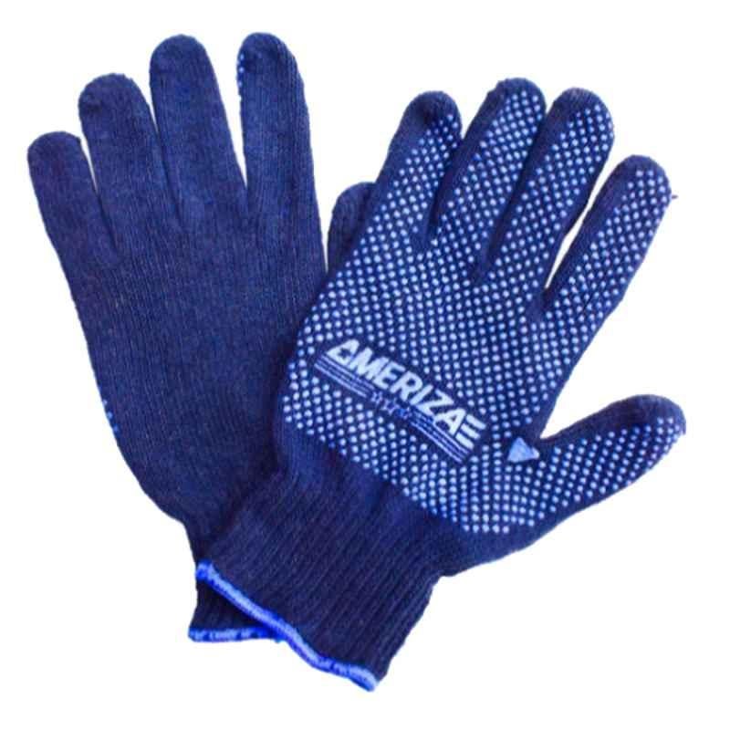 Ameriza M106570320 Kndda Cotton Navy Blue Safety Gloves, Size: Universal
