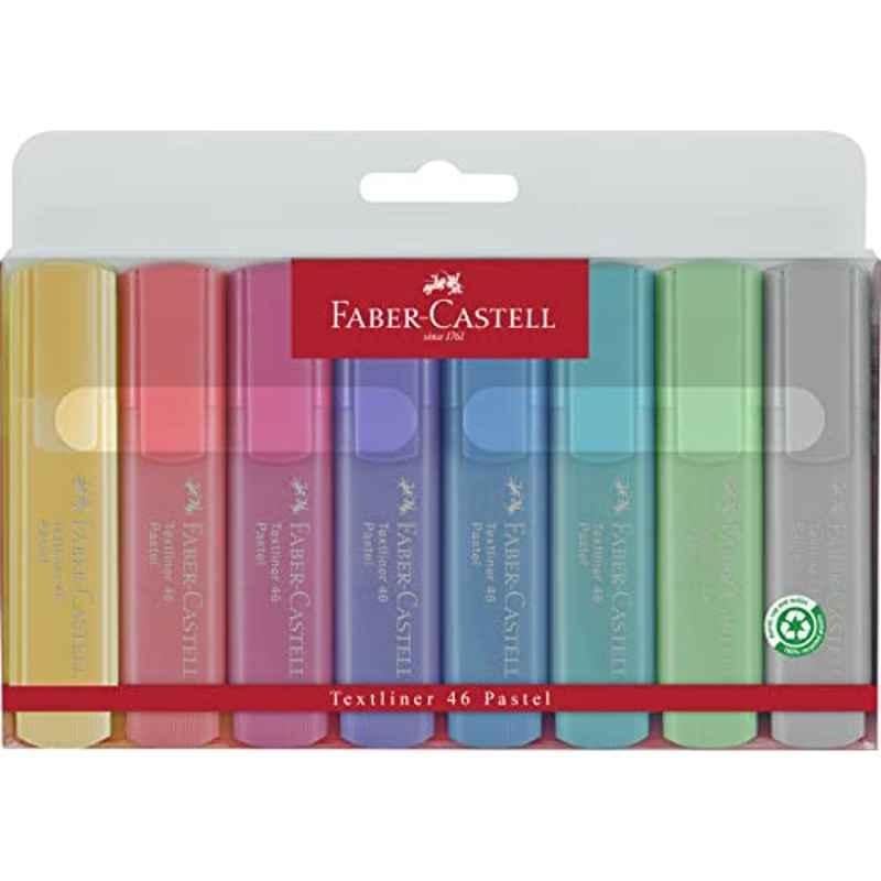 Faber-Castell Plastic Chisel Textliner, 154681 (Pack of 8)