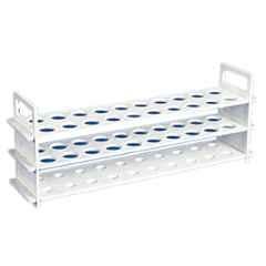 ELECOPTO 13mm 3 Tier Polypropylene Test Tube Stand with 31 Holes