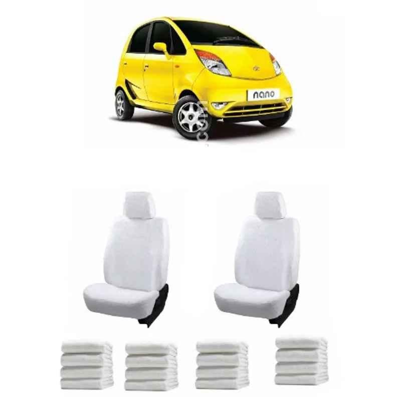 Oscar White Aut-Sn-4105 Towel 1 Pcs\\Set Tata Nano Car Seat Cover