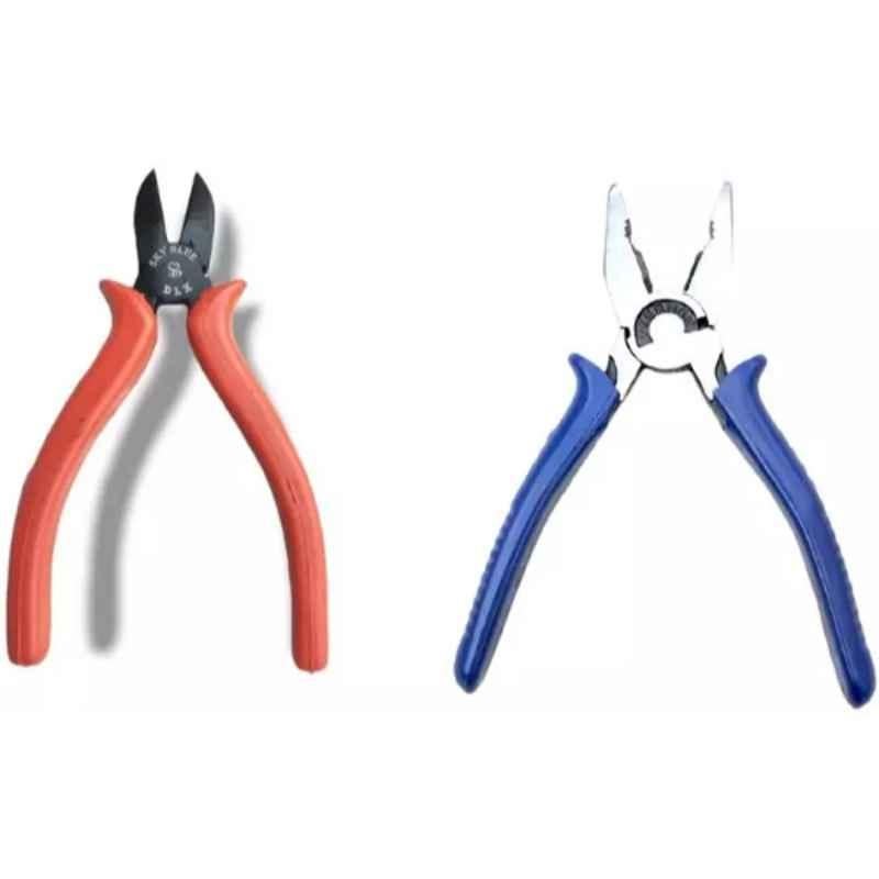 Sky Blue 2 Pcs 7.8 inch Lineman Plier Combo, SBE_PLIER_COMBO_MOD_00685