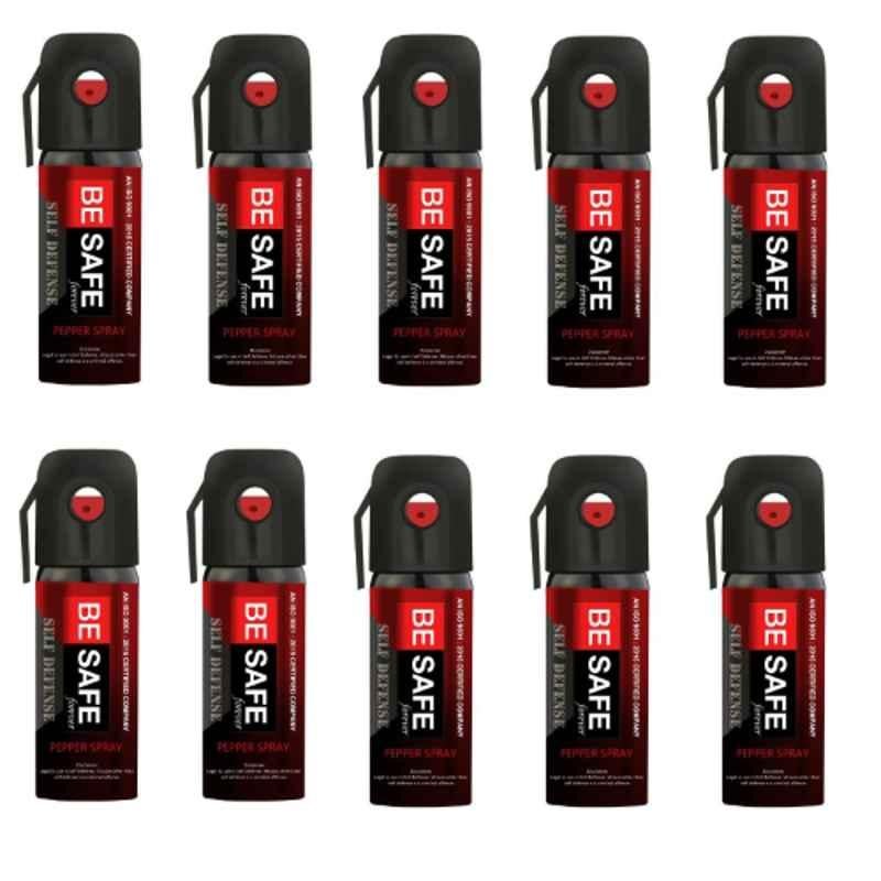 Besafe Forever 60ml Black Max Protection Self Defense Pepper Spray, BE-BPS-1001 (Pack of 10)