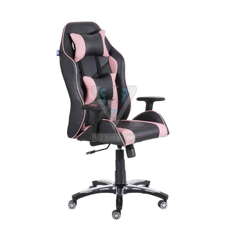 VJ Interior 21x19 inch Black & Pink Leatherette Gaming Any Time Chair, VJ-2001