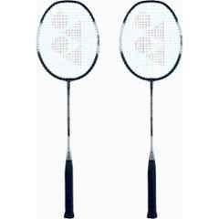 Yonex ZR-100 85g Light Black Strung Badminton Racquet (Pack of 2)