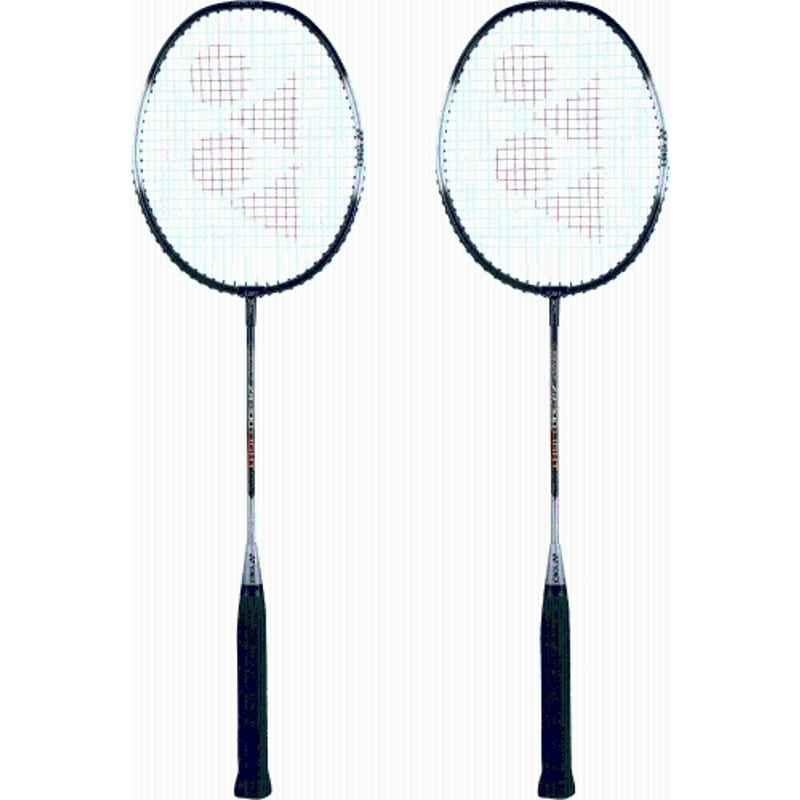Yonex ZR-100 85g Light Black Strung Badminton Racquet (Pack of 2)