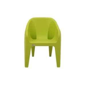 Supreme Futura Contemporary Design Plastic Villa Green Chair with Arm (Pack of 2)