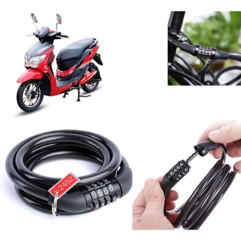 Auto Pearl PVC & Plastic Black Combination Cable Lock for Electric Dash, 610