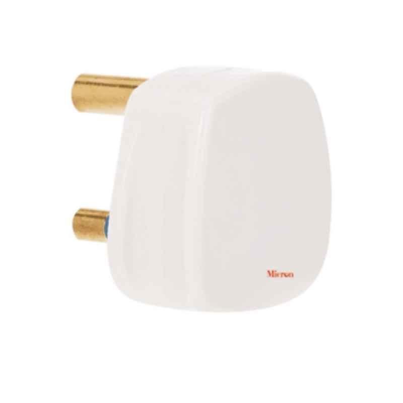 Micron 15A 3 Pin Bakelite White Plug Top, MME0320