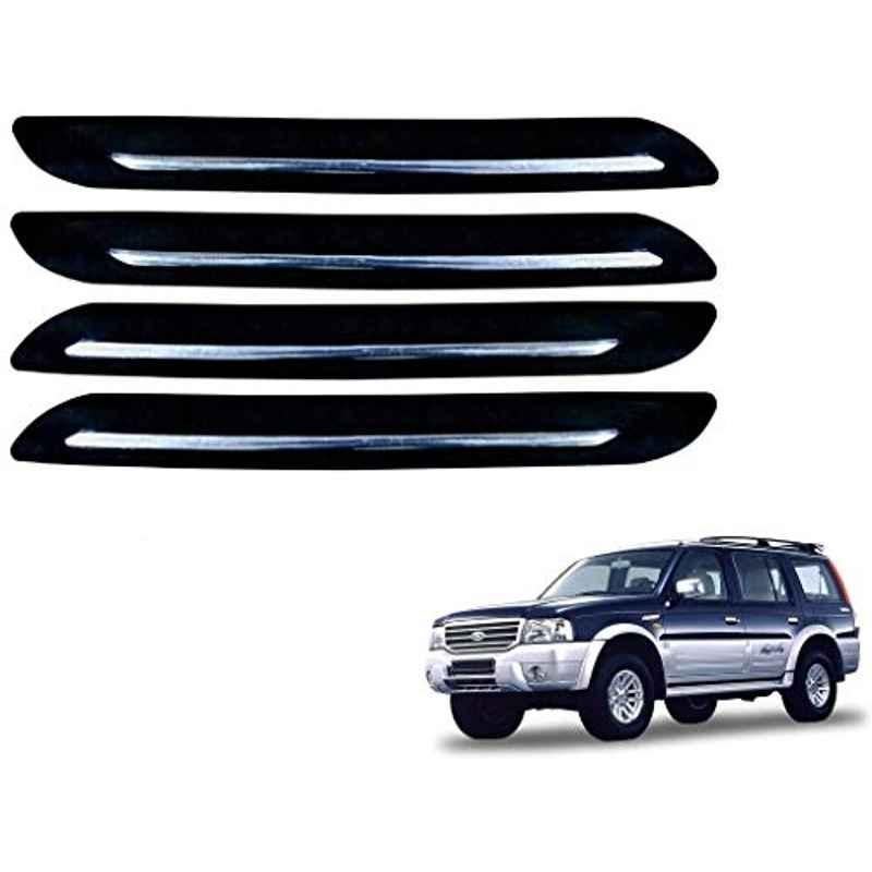 Kozdiko 4 Pcs Single Chrome Bumper Protector Set for Ford Endeavour