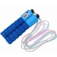 QUIT-X 320cm Blue Foam Handle Skipping Rope with Counter for Workout