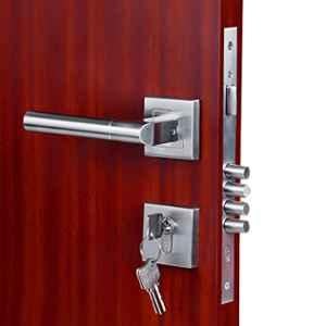 Handle Waala Rose MG303 Stainless Steel Silver One Side Key Mortise Door Lock Set