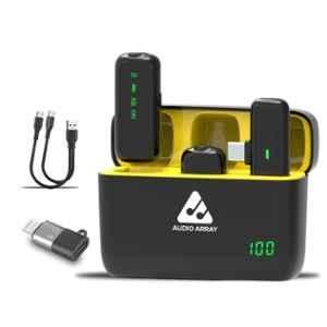 Audio Array 32Ohms Black Dual Wireless Lapel Microphone, AM-W17