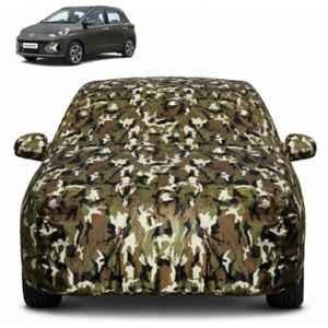 Allextreme Polyester Multicolour Camouflage Car Body Cover with Mirror Pocket for Grand i10 Nios All Model & Years 2019-2025, PV_VLSV20
