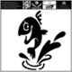Kayra Decor 16x24 inch PVC Fish Wall Design Stencil, KHSNT058