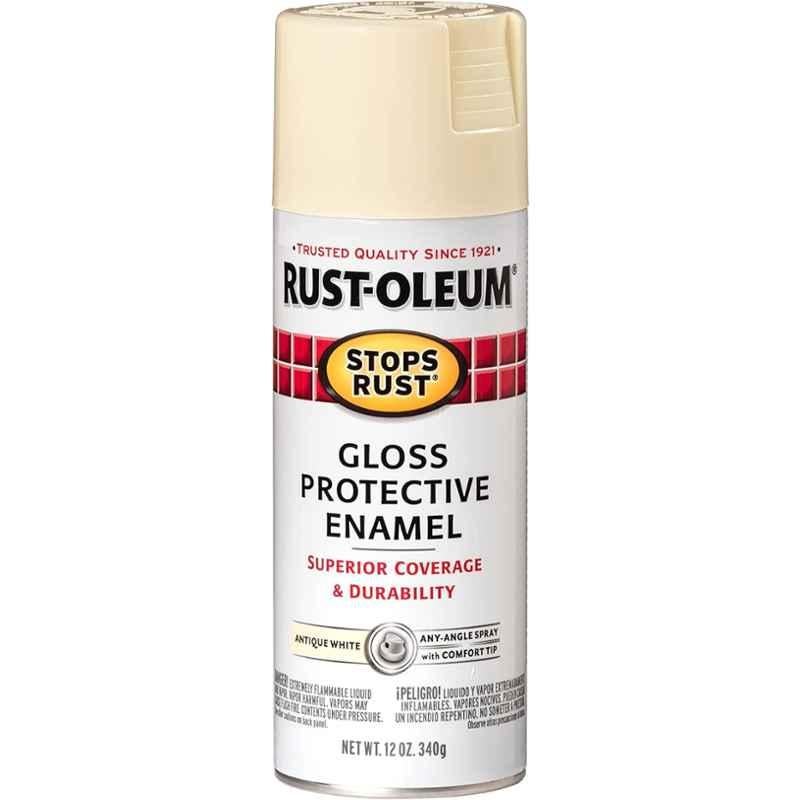 Rust-Oleum Stops Rust 12oz Antique White Oil Based Protective Enamel Paint Spray, 7794830