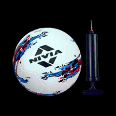 Nivia Storm Black Football with Pump, Size: 5