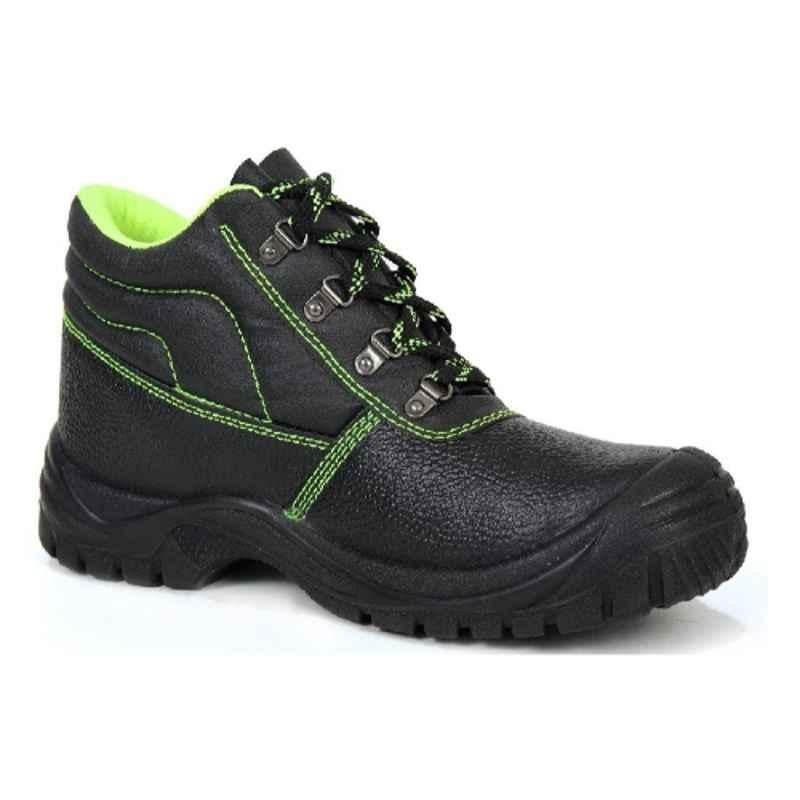 Vaultex LEO Leather Black Safety Shoes, Size: 43