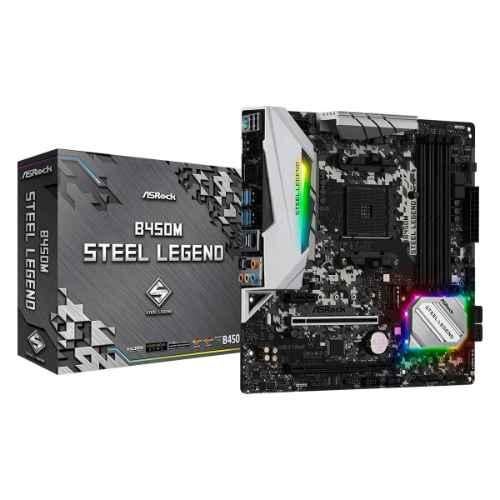 Buy ASRock B450M Steel Legend 64GB DDR4 MicroATX Motherboard