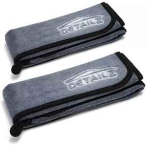 Detailz 40x60cm 600GSM Microfiber Grey Cleaning Cloth for Bike, Laptop & Car (Pack of 2)
