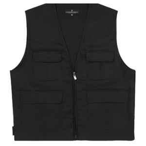 Superb Uniforms Cotton Black Industrial Safety Jacket, SUW/B/VJ-01, Size: S