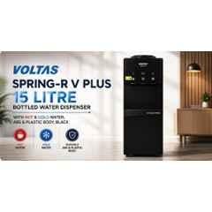 Voltas 15 Litre ABS & Plastic Black Bottled Water Dispenser, SPRING-R V PLUS BLK