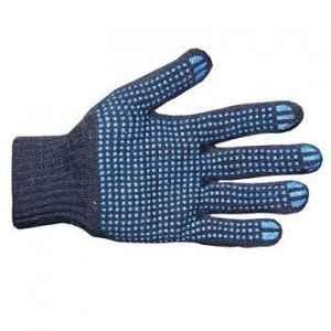 Safewell Blue Cotton Dotted Hand Gloves (Pack of 60)