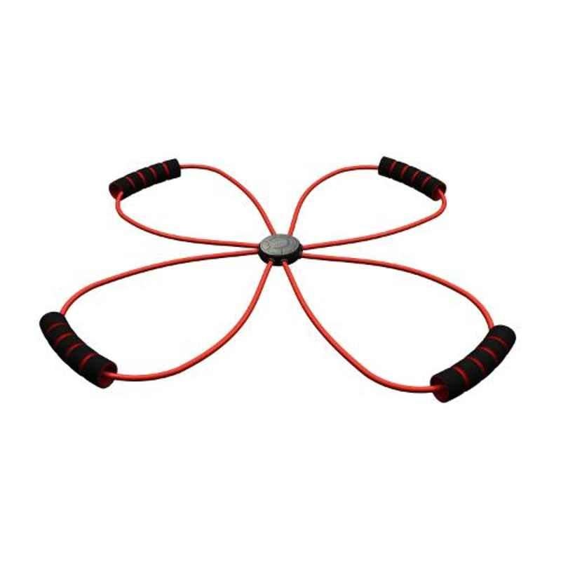 Strauss Latex Red & Black Yoga Resistance Band, ST-1577
