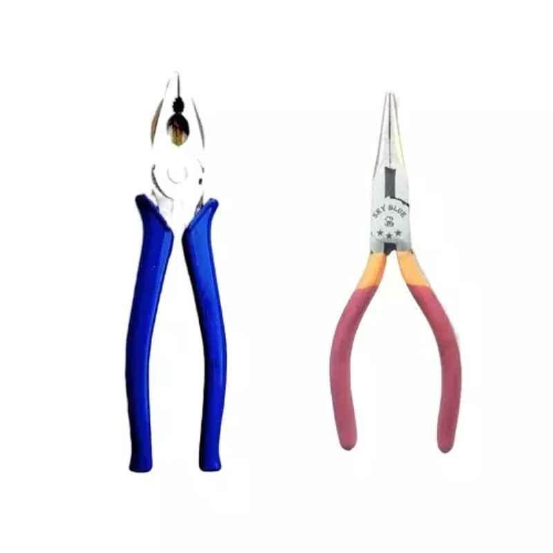 Sky Blue 2 Pcs 7.8 inch Lineman Plier Combo, SBE_PLIER_COMBO_MOD_00167