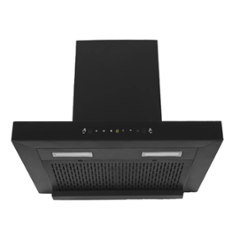 Kaff 60cm 1180CMH Black Filterless Dry Heat Auto Clean Wall Mounted Chimney with Touch & Gesture Control, ASHPRO DHC 60