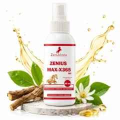 Zenius India 50ml MAX-X365 Oil with Sandalwood, Akarkara, Castoreum, Dates, Sesame & Vidanga for Boosts Stamina, Energy, Improves Performance & Endurance