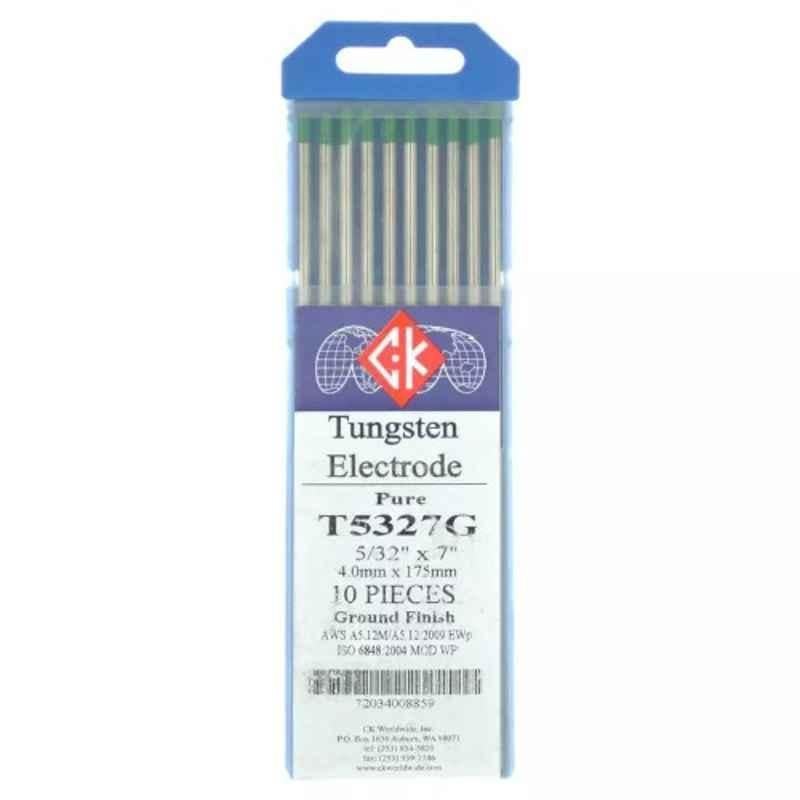 CK Worldwide Pure EWP/WP 4x175mm Green Tungsten Electrode, T5327G