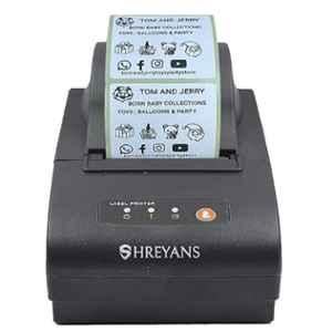 Shreyans 58mm Black USB & Bluetooth Thermal Label Printer, CLA58U