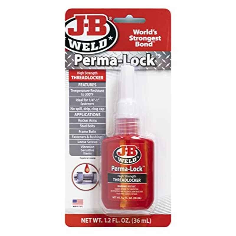 J-B Weld 36ml Red Perma-Lock High Strength Thread locker, 27136