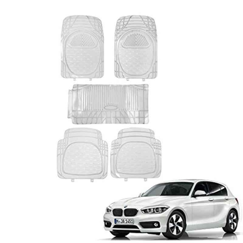 Kozdiko 5 Pcs 6205 Rubber & PVC Clear Car Foot Mat Set for BMW 1 Series