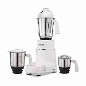 Preethi Popular MG142 750W White ABS Mixer Grinder with 3 Jars