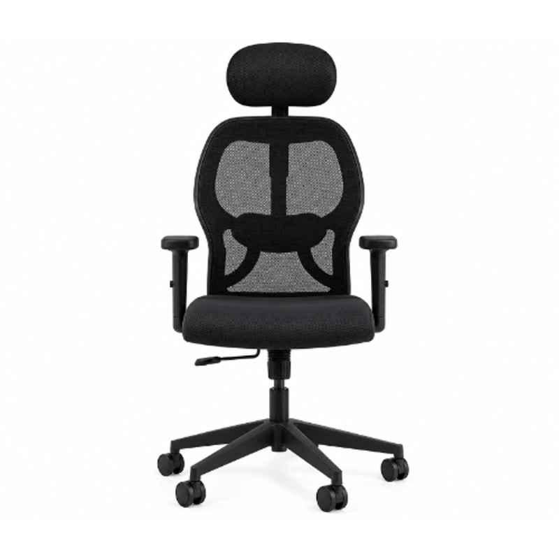 OfficeArray Auriga High Back Ergonomic Breathable Mesh Black Office Chair for Professionals & Students with 2-Year Warranty