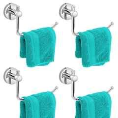 Plantex Stainless Steel Towel Ring for Bathroom/Wash Basin/Napkin-Towel Hanger/Bathroom Accessories Chrome L Shape (Pack of 4)