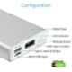 Portronics Power Perk 5K 5000mAh Silver Polymer Power Bank, POR-989