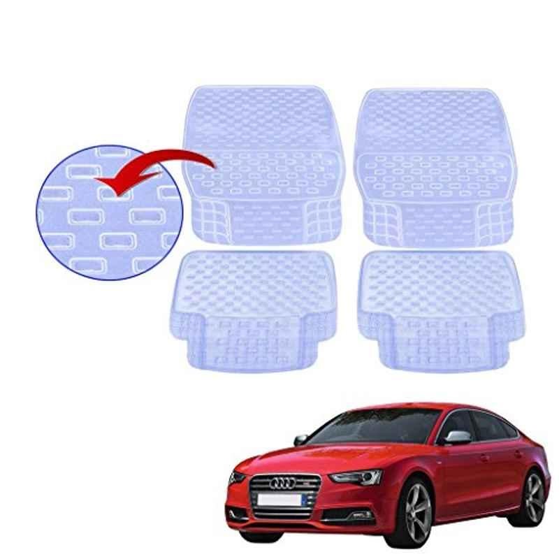Kozdiko 93043 4 Pcs Rubber & PVC Clear Car Floor Mat Set for Audi S5
