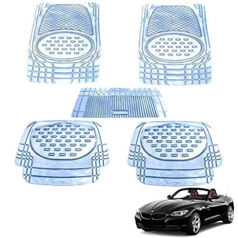 Kozdiko 5 Pcs 6605 PVC & Rubber Clear Car Foot Mat Set for BMW Z4