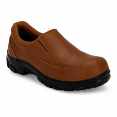 ArmaDuro AD1029 Tan Leather Steel Toe Safety Shoes, Size: 9
