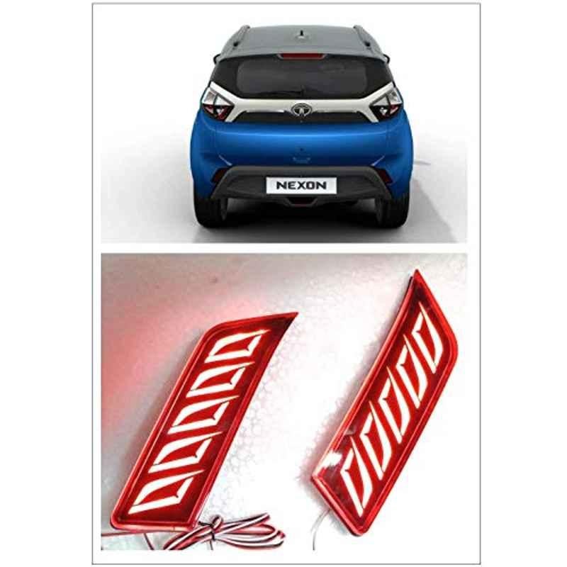 Kozdiko 2 Pcs Rear Brake DRL LED Light Reflector Set for Tata Nexon