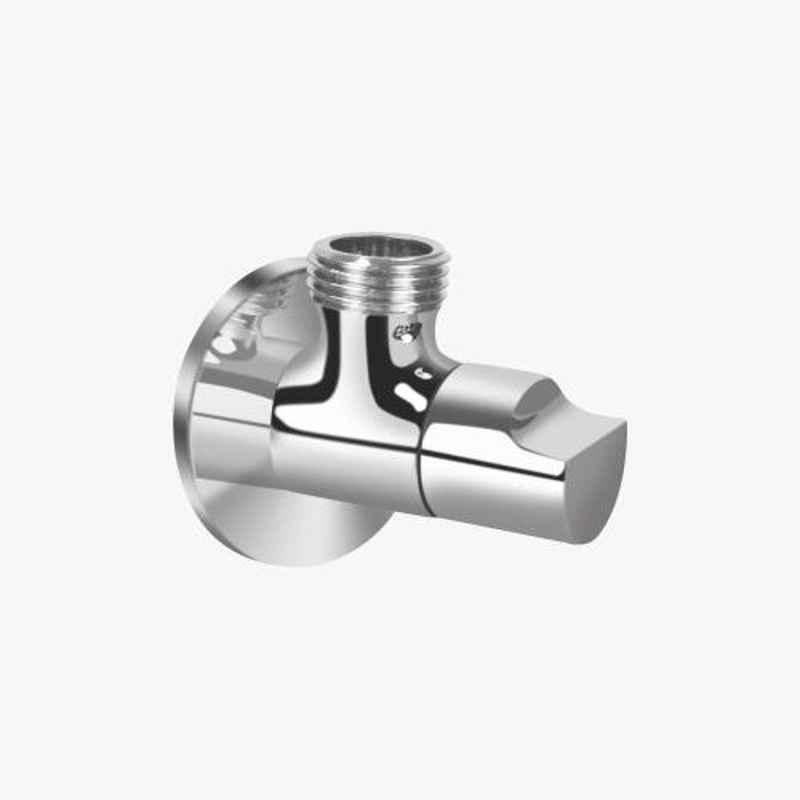 Kerovit Silver Chrome Finish Ceiling Mounted Angle Valve with Flange, KA910004