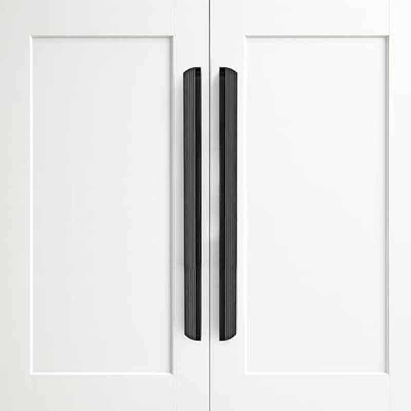 Plantex 288mm Aluminium Black Matte Finish Pull Cabinet Handle for Home & Office, APS-DTC-5200-BLK-288MM-PK-2 (Pack of 2)
