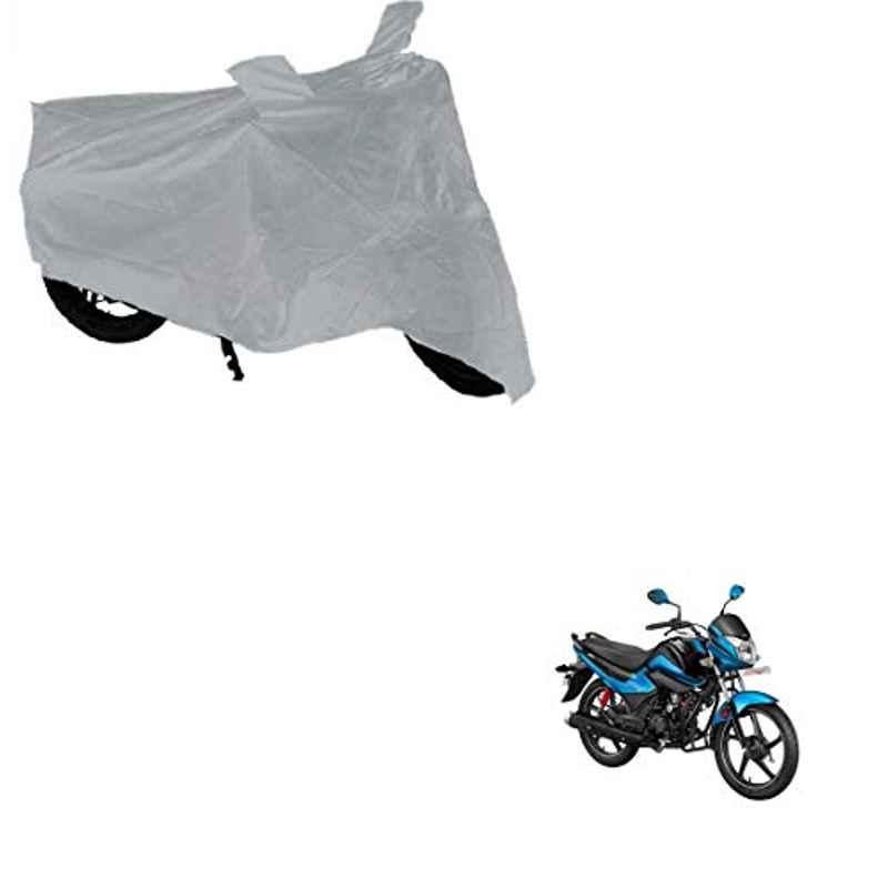 Kozdiko Silver Bike Body Cover with Mirror Pockets for Hero i Smart 110, kozd_14547