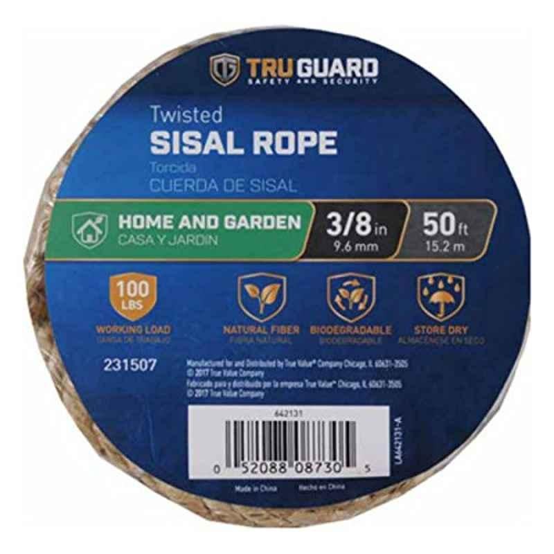 Tru-Guard 100lbs 50ft Sisal Twisted Rope