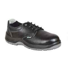 Zain Safety S1-SR Sr-107 Genuine Leather Steel Toe Black Safety Shoes, Size: 8